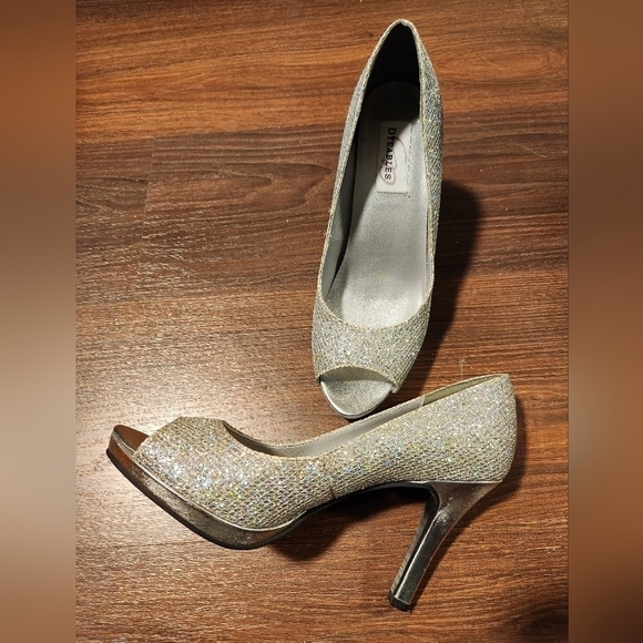 Glitter heels sliver - open toes - Picture 4 of 7